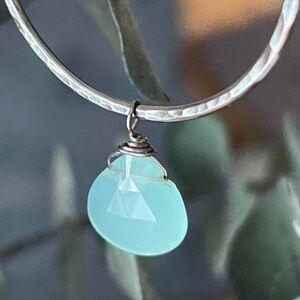 Stunning Sterling Silver and Blue Earrings Hand Made